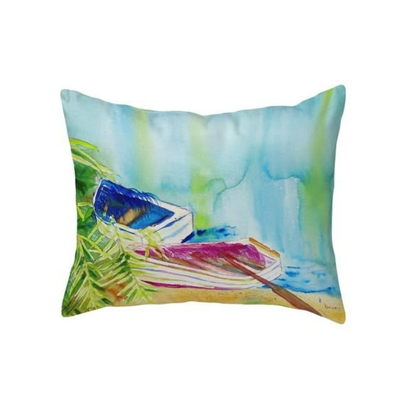 Betsy Drake NC809 16 x 20 in. Watercolor Rowboats No Cord Pillow