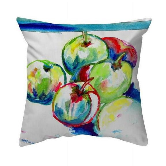 Betsy Drake NC814 18 x 18 in. Green Apples No Cord Pillow