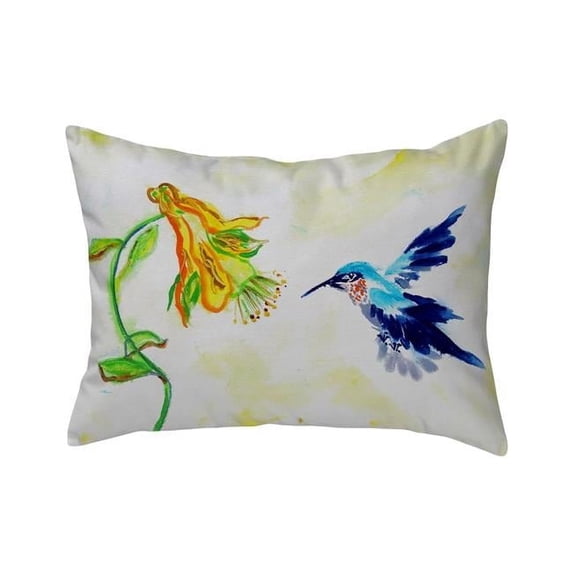Betsy Drake NC824 16 x 20 in. Hummingbird & Yellow Flower No Cord Pillow
