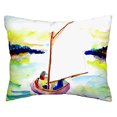 thumbnail image 1 of Betsy Drake NC987 16 x 20 in. Pink Sailboat No Cord Pillow, 1 of 2