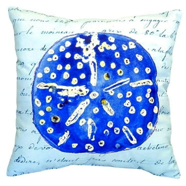 Betsy Drake NC989 18 x 18 in. Blue Sand Dollar No Cord Pillow