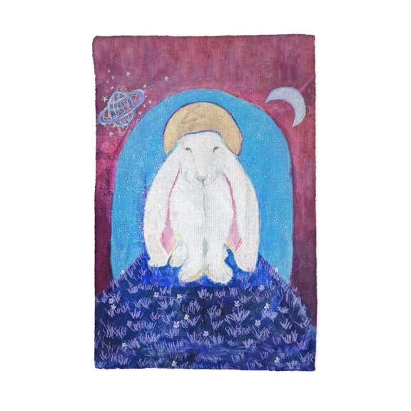Night Bunny Kitchen Towel - 16x25