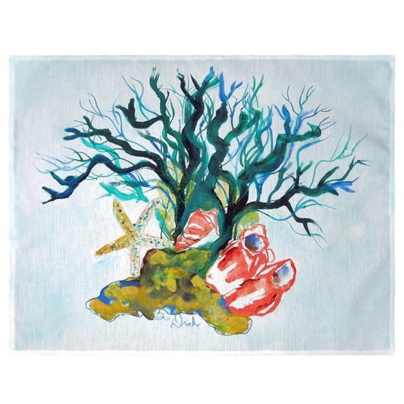 Betsy Drake PM1092 Starfish Coral Shells Place Mat - Set of 4