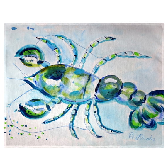 Betsy Drake Interiors Blue Crayfish Place Mat Set of 4