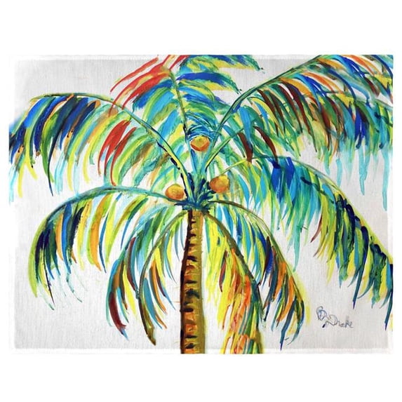 Betsy Drake PM1356 14 x 18 in. Multi-Color Palm Place Mat - Set of 4