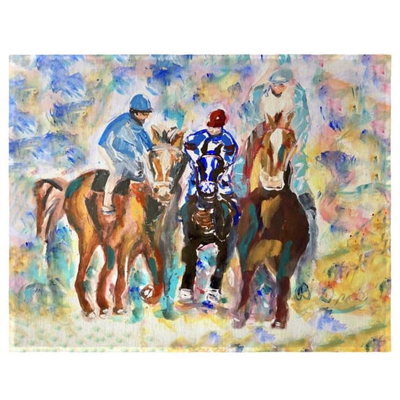 Betsy Drake PM1395 14 x 18 in. Three Racing II Place Mat - Set of 4