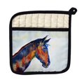 thumbnail image 1 of Betsy Drake PT090 Blue Horse Pot Holder, 1 of 1
