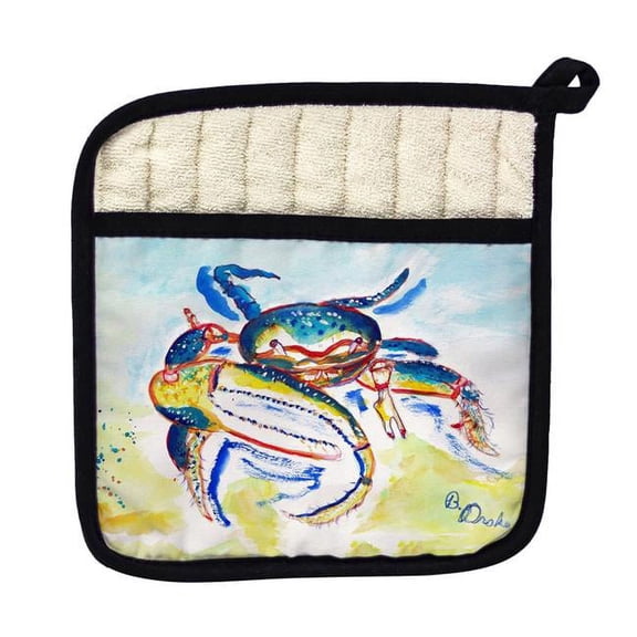 Betsy Drake PT1013 Colorful Fiddler Crab Pot Holder