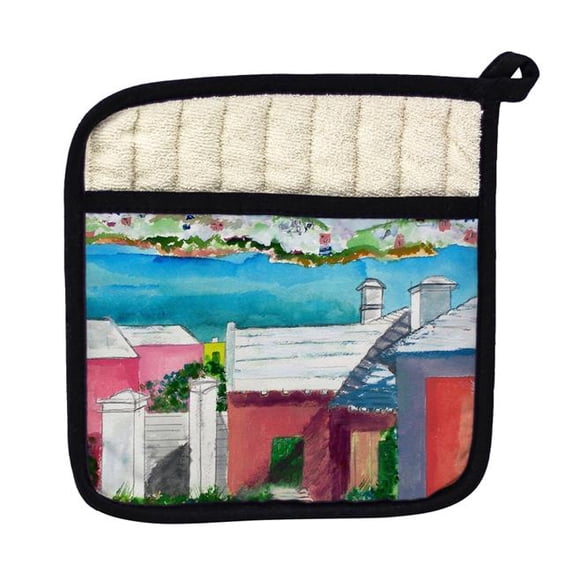 Betsy Drake PT110 Rooftops Pot Holder