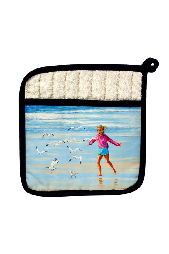 PT1135 Chasing Gulls Pot Holder