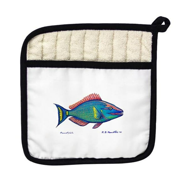 Betsy Drake PT115 Parrot Fish Pot Holder