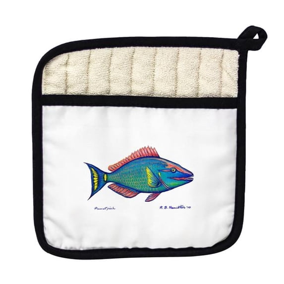 Betsy Drake PT115 Parrot Fish Pot Holder