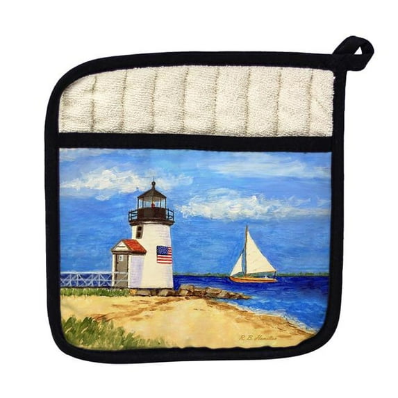 Betsy Drake PT1342 Brant Point Lighthouse, MA Pot Holder