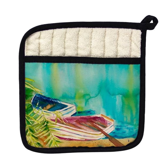 Betsy Drake PT224 Row Boats Pot Holder