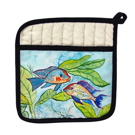 Betsy Drake PT642 Pair of Fish Pot Holder