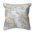 thumbnail image 1 of Betsy Drake ZP11548PR 22 x 22 in. Pungo River, NC Nautical Map Extra Large Zippered Indoor & Outdoor Pillow, 1 of 2