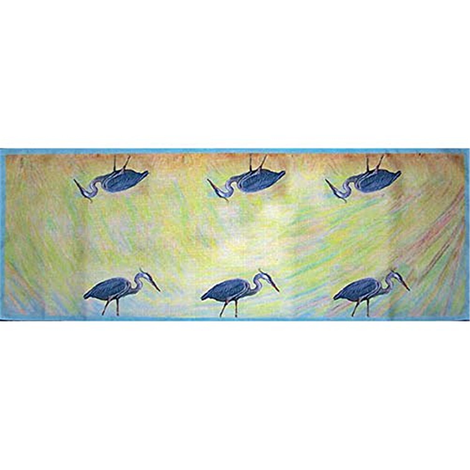 Blue Heron Multicolor Polyester Rectangular Table Runner 36" x 13"
