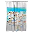 thumbnail image 1 of Betsy Drake SH1089 Seven Sanderlings Shower Curtain, 1 of 1