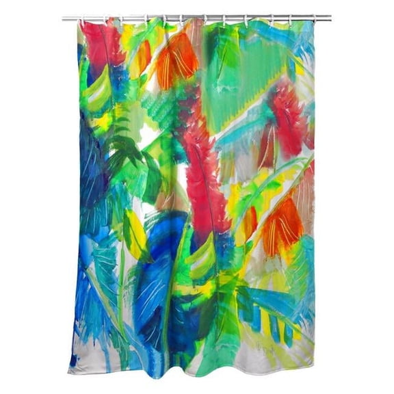 Betsy Drake SH1113 Abstract Palms Shower Curtain