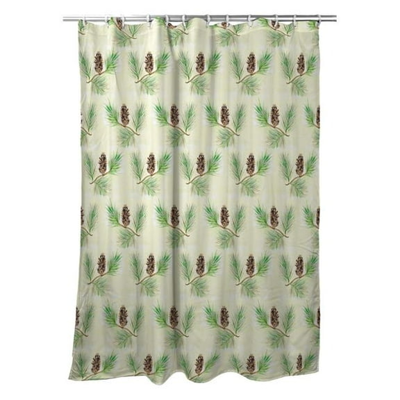 Betsy Drake SH161 70 x 72 in. Betsys Pine Cone Shower Curtain