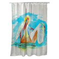thumbnail image 1 of Betsy Drake SH715 Pelican in Teal Shower Curtain, 1 of 1