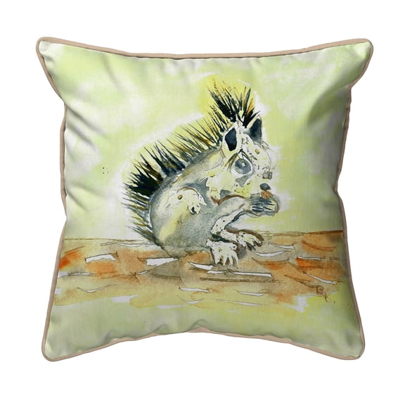 Betsy Drake SN059 12 x 12 in. Baby Squirrel Small Pillow