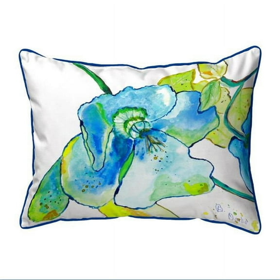 Betsy Drake SN1115 11 x 14 in. Blue Hibiscus Small Indoor & Outdoor Pillow