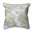 thumbnail image 1 of Betsy Drake SN11548PR 12 x 12 in. Pungo River, NC Nautical Map Small Corded Indoor & Outdoor Pillow, 1 of 2