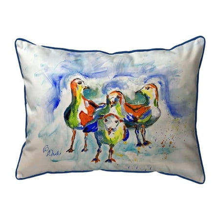 Betsy Drake SN1339 11 x 14 in. Sea Gull Guys Indoor & Outdoor Pillow - Small