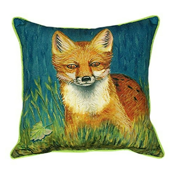Betsy Drake SN139 12 x 12 in. Red Fox Small Indoor & Outdoor Pillow