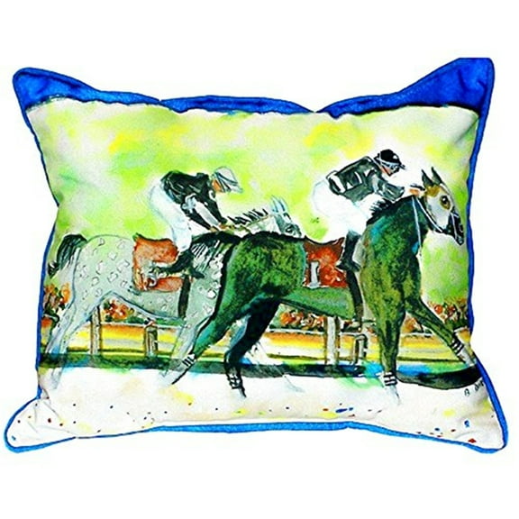 Close Race Small Indoor/Outdoor Pillow 11x14