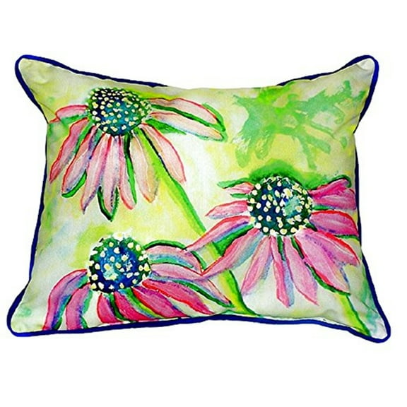 Betsy Drake SN195 11 x 14 in. Cone Flowers Small Indoor & Outdoor Pillow