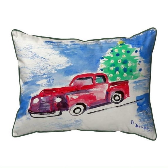 Betsy Drake SN206 11 x 14 in. Truck & Tree Small Pillow