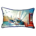thumbnail image 1 of Betsy Drake SN308 11 x 14 in. Shrimp Boat Small Indoor & Outdoor Pillow, 1 of 3