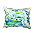 thumbnail image 1 of Betsy Drake SN357 11 x 14 in. Green Shark Small Indoor & Outdoor Pillow, 1 of 3