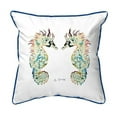 thumbnail image 1 of Betsy Drake SN388W 12 x 12 in. Betsys Seahorses White Background Small Corded Indoor & Outdoor Pillow, 1 of 2