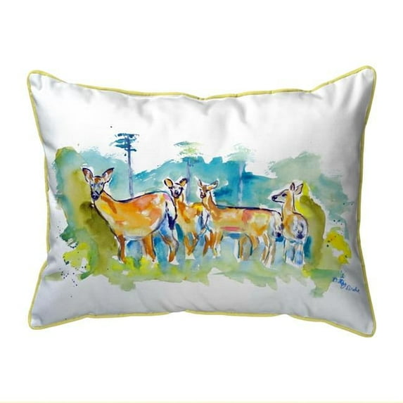 Betsy Drake SN669 11 x 14 in. Deer Herd Small Indoor & Outdoor Pillow