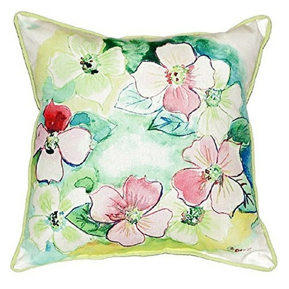 Betsy Drake SN908 12 x 12 in. Flower Wreath Small Indoor & Outdoor Pillow