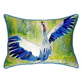 Dancing Crane Small Indoor/Outdoor Pillow 11x14