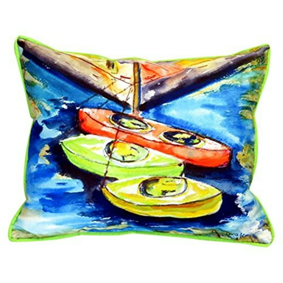 Betsy Drake SN992 11 x 14 in. Kayaks Small Indoor & Outdoor Pillow