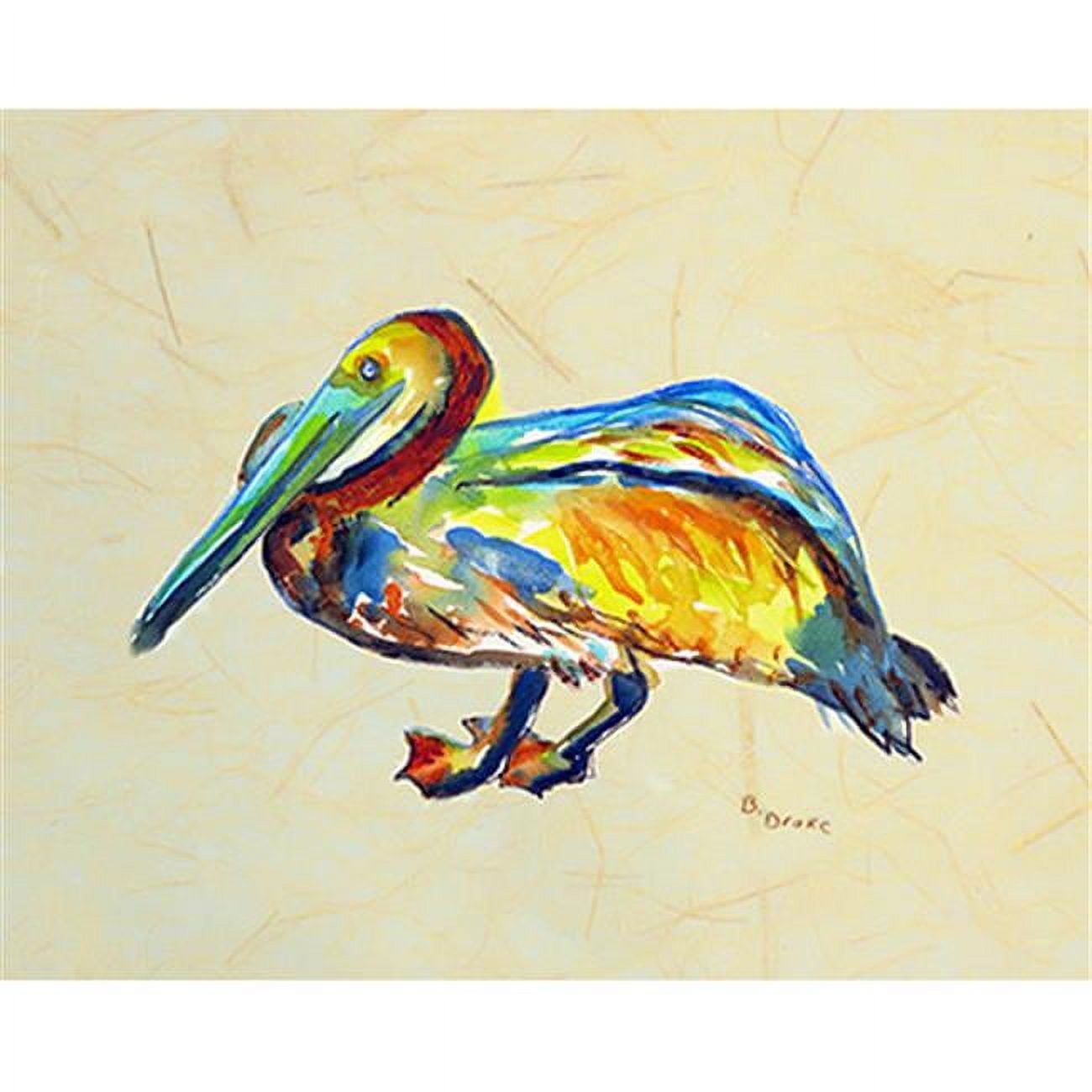 Vibrant Pelican Outdoor Canvas Wall Art 24" x 30"