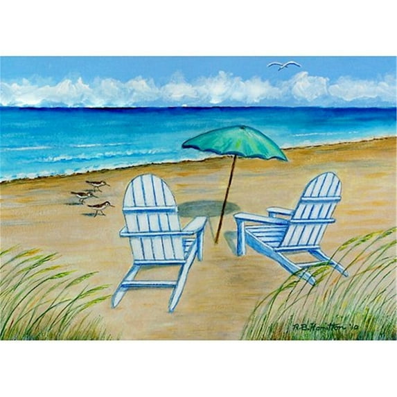Betsy Drake TP997 24 x 30 in. Adirondack Chairs Outdoor Wall Hanging