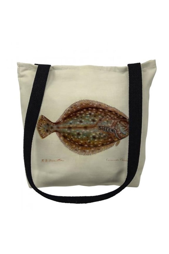 TY014RM 16 x 16 in. Flounder Right Tote Bag - Medium
