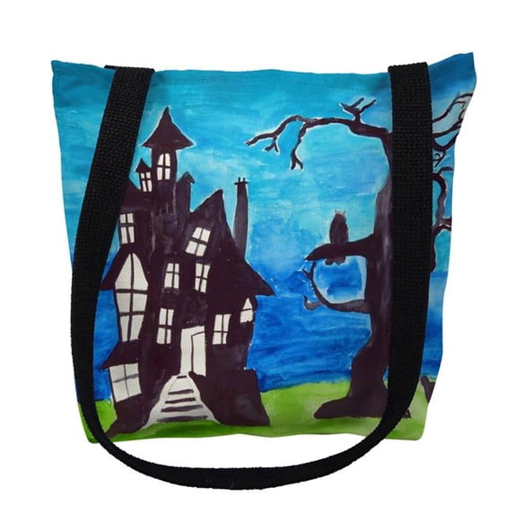 Haunted House Small Tote Bag 13x13 13 inches x 13 inches