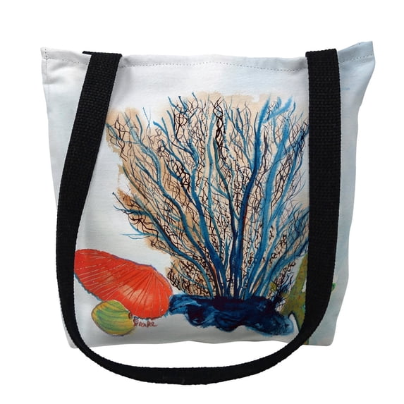 Coral & Shells Small Tote Bag 13x13 16 inches x 16 inches