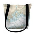 thumbnail image 1 of Betsy Drake TY13214MHM 16 x 16 in. Fishers Island Sound Rhode Island Nautical Map Tote Bag - Medium, 1 of 1