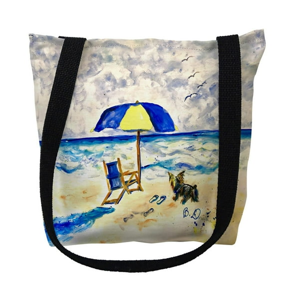 Betsy Drake TY1442G 18 x 18 in. Beach Chair & Yorkie Tote Bag - Large