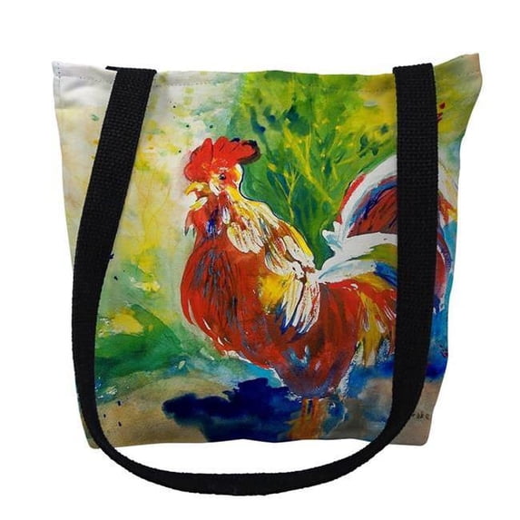 Betsy Drake TY144S 13 x 13 in. Red Rooster Small Tote Bag