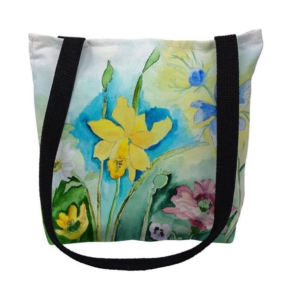 Betsy Drake TY194S 13 x 13 in. Florals Small Tote Bag