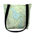 thumbnail image 1 of Square Pond, ME Nautical Map Medium Tote Bag 16x16 - 16 inches x 16 inches, 1 of 1